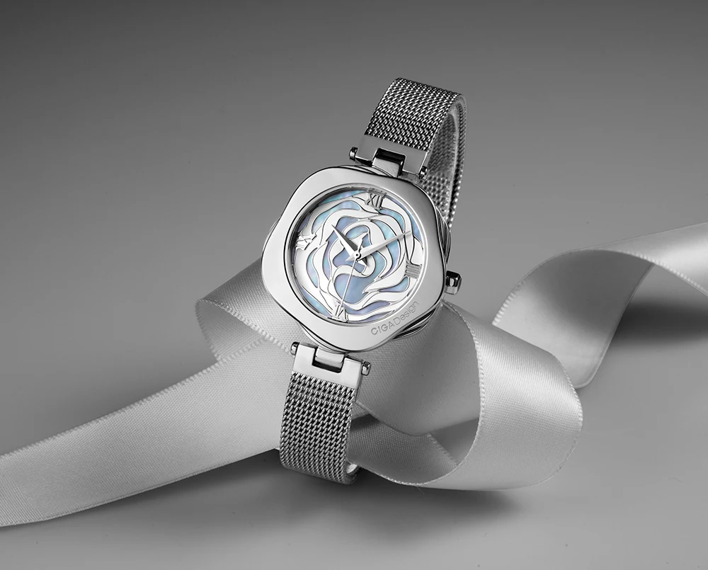 CIGA DESIGN Watch Denmark Rose Women Automatic Mechanical Or Quartz Wristwatch Stainless Steel Case Japan Movement Timepiece enlarge