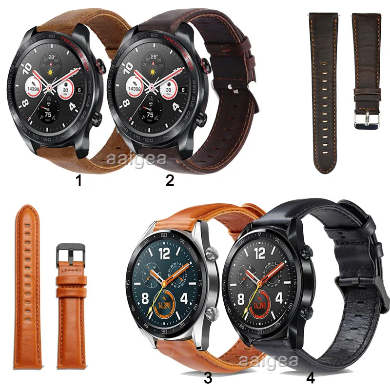 

20mm 22mm Replacement Band Genuine Leather Strap for Huawei Watch GT 2 42mm 46mm 2e GT2 Pro GT3 Honor MagicWatch Strap Bands