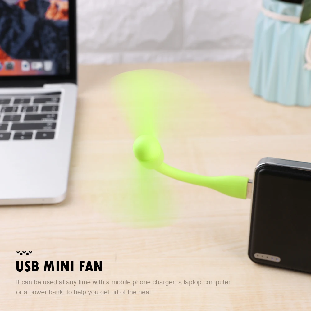 

Creative USB Fan Flexible Bendable Mini Fan for Power Bank Laptop PC AC Charger Computer Portable Cooler Summer Travel Fans