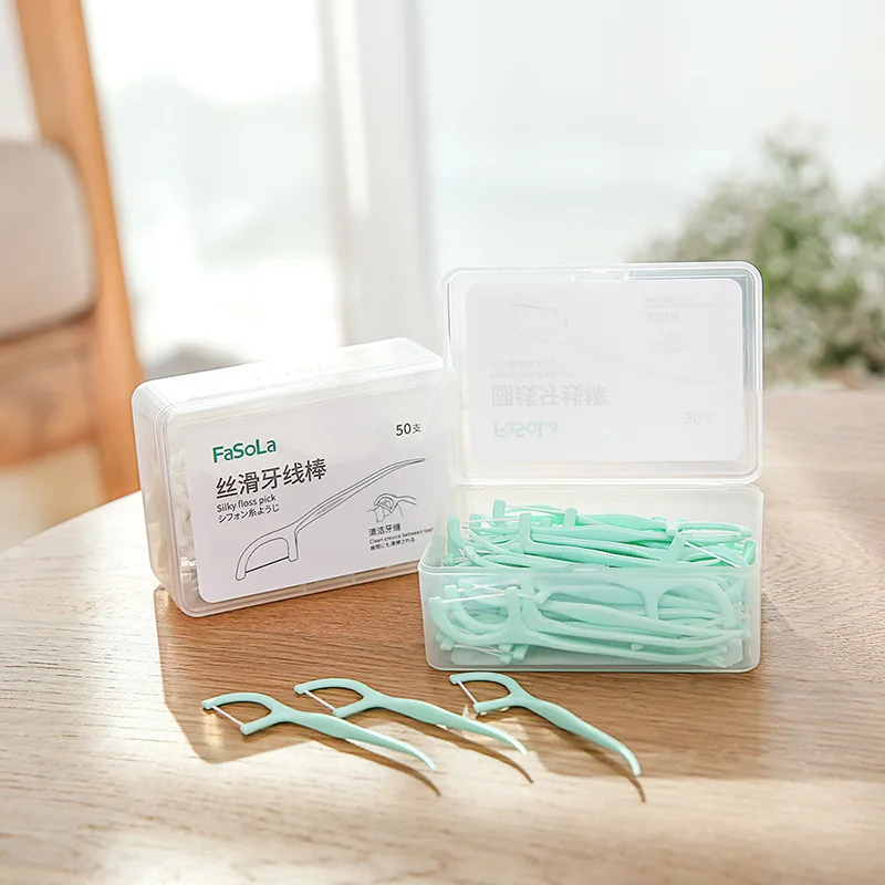 

Disposable toothline toothpick oral cleaning care 50 / bag present for boyfriend personalized gift