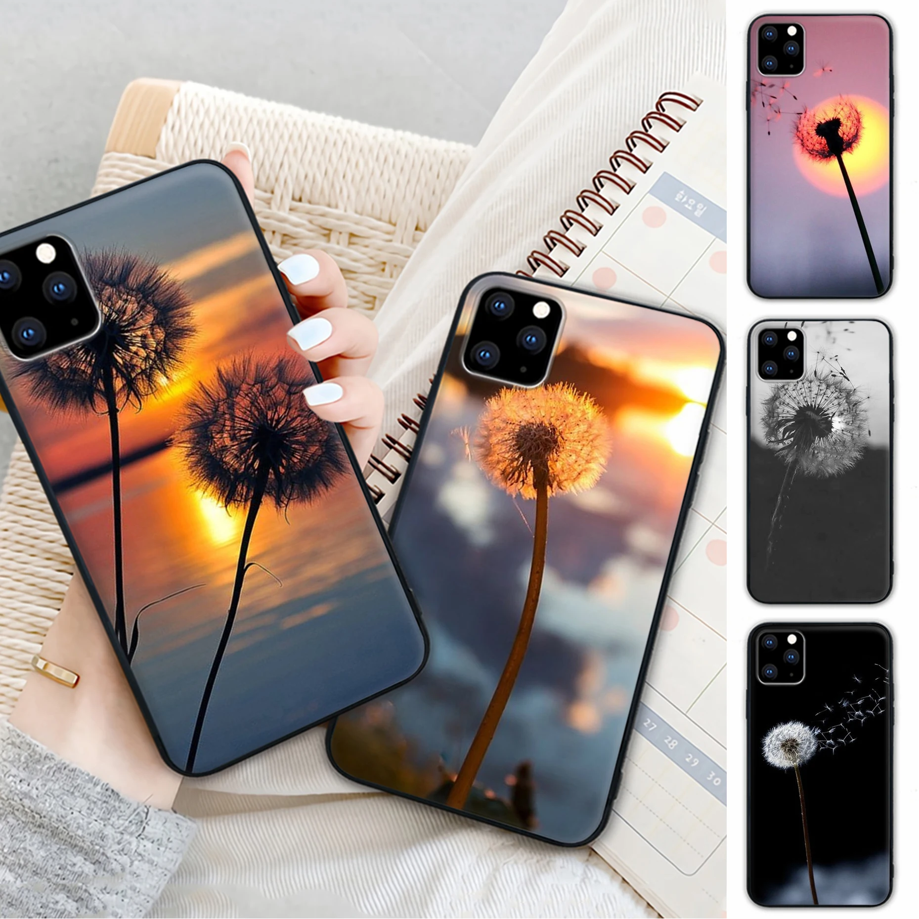 

Luxury Beautiful Scenery Dandelion Telephone Cover Case For Huawei P40 P30 P20 Pro P 10 P9 Lite 2016 2017 P Smart 2019 2020
