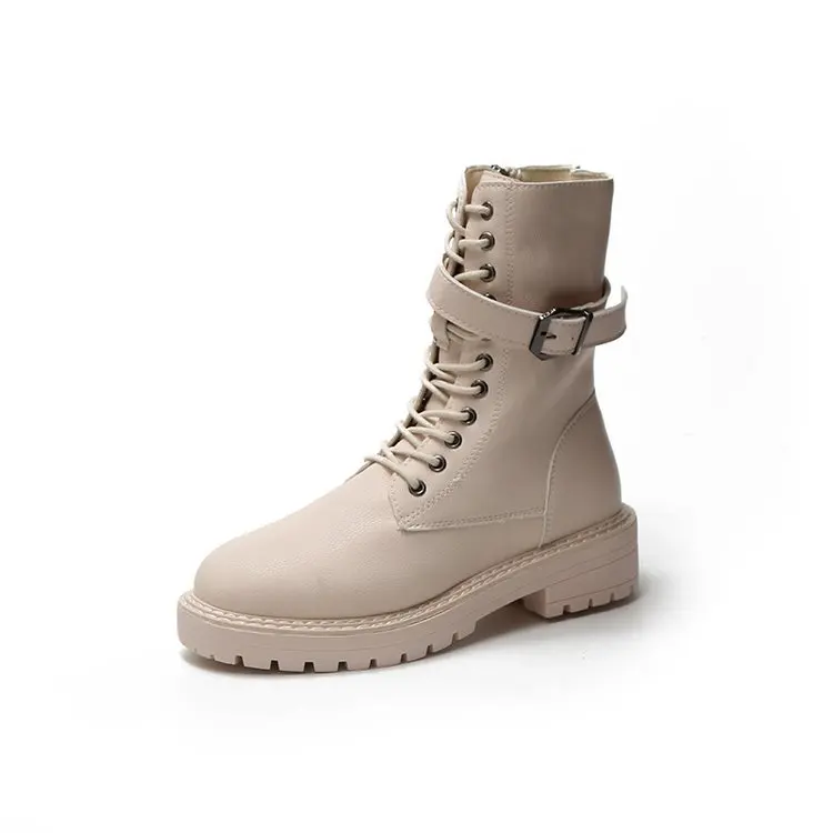 Женские повседневные Ботинки Martin простые однотонные высокие ботинки в стиле