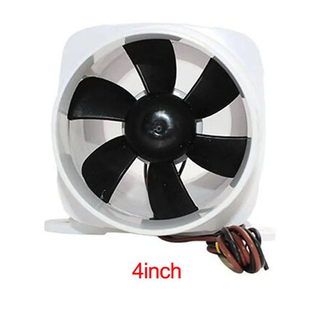 

4 inch 270 CFM Silent Inline Blower, 12V Quiet Air-Flow Turbo Fan for Air Circulation in Ducting, Vents, Grow Tents (White)