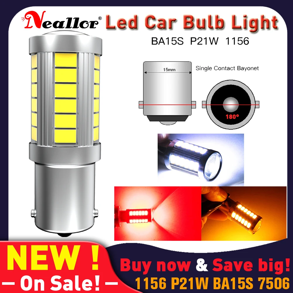 

P21w BA15S Led Canbus 1156 7506 Parking Drl With Turn Signals Lights Bulbs On Cars Accessories Goods Back Up Reverse Diode Lamps