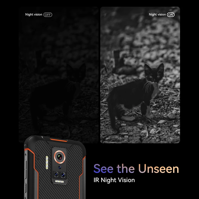 ZEEKER-tel&eacute;fono inteligente P10 resistente al agua IP69K, Smartphone resistente de 108MP, NFC, pantalla FHD de 6,49 pulgadas, c&aacute;mara cu&aacute;druple de visi&oacute;n nocturna IR, 6000mAh-4