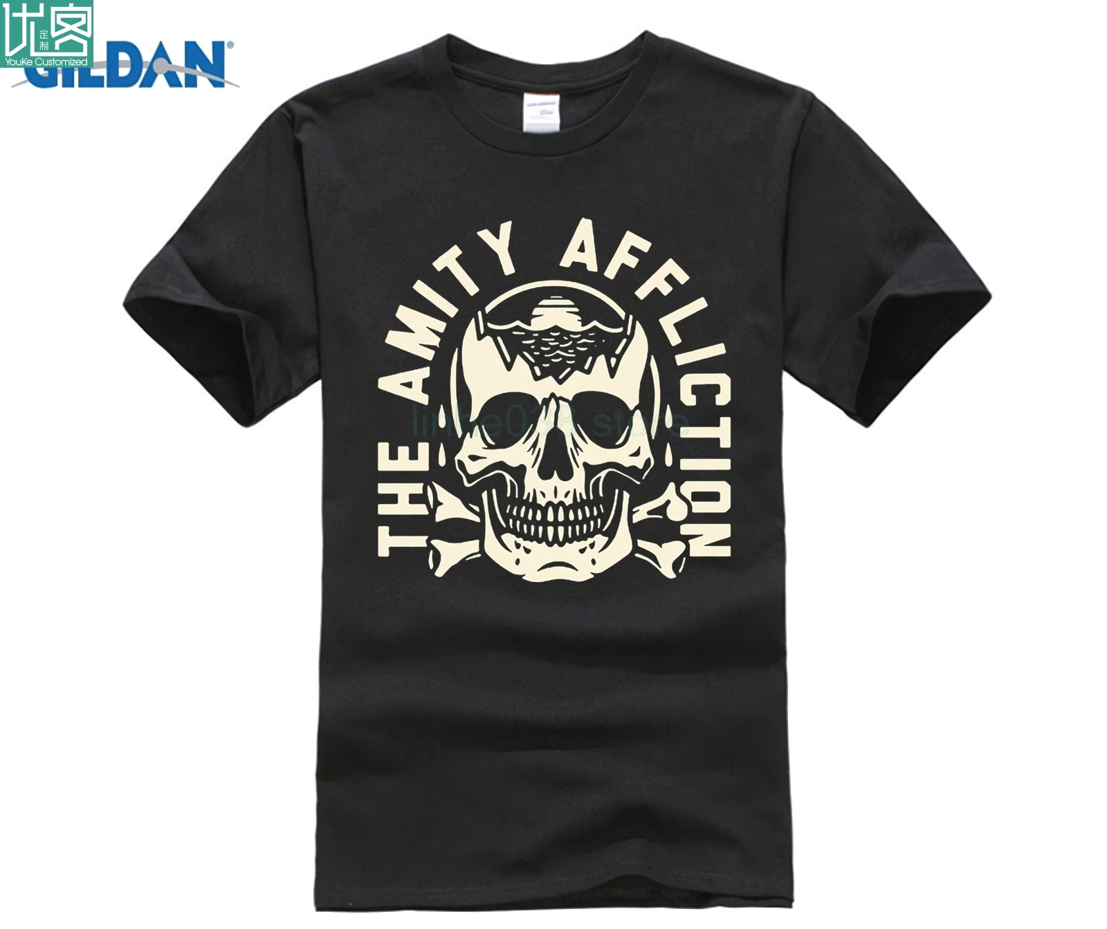 The Amity Affliction Band Tour Высочайшее тайское качество Мужская Черная Али рубашка без