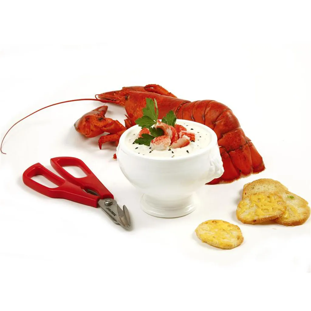 

Stainless Steel Scissors New Lobster Fish Shrimp Crab Seafood Scissors Shears Snip Shells Kitchen Tool Sea Food Scissors