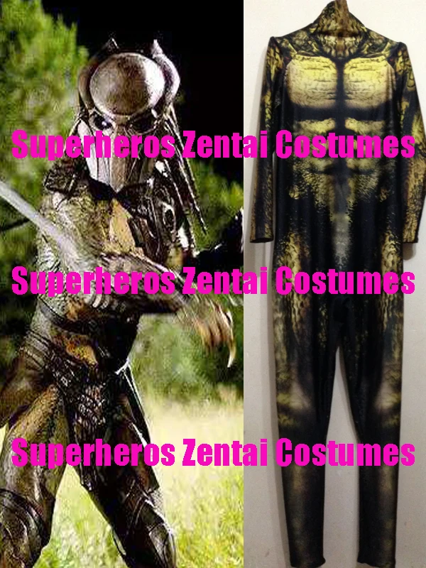 Карнавальный костюм хищника 3D принт спандекс аниме хищники игра зентай вечерние