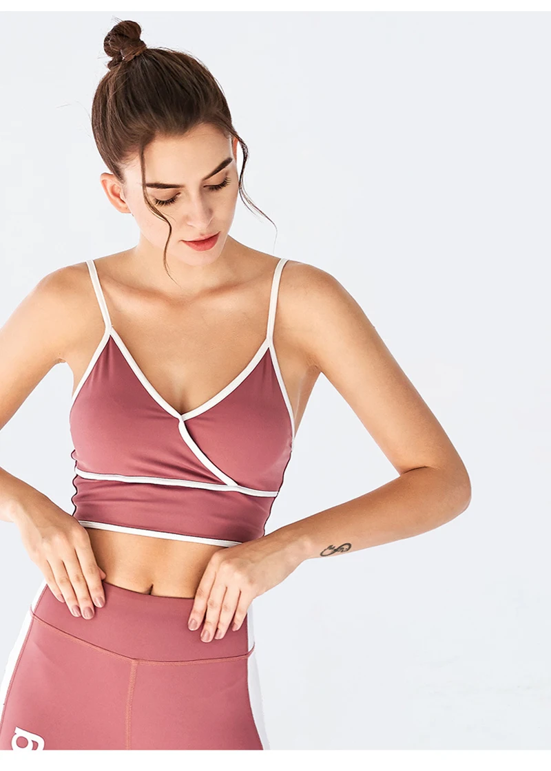 

Sports Wear Gym Set Yoga Sport Suits Women Push Up Crop Tops 2 Piece Clothing Set Patchwork Sportswear Fitness Leggin High Waist