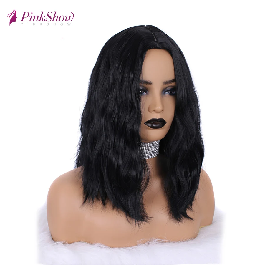 Черные синтетические парики Pinkshow для чернокожих женщин короткий парик с