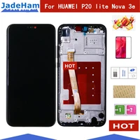 5 84 2280x1080 ips display for huawei p20 lite lcd touch screen replacement with frame original lcd p20 lite ane lx3 nova 3e