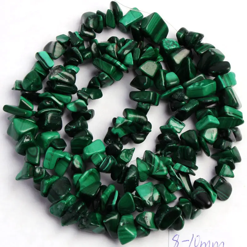 Malachite Stone Высокое качество 5-8 мм чип Форма 41 различные материалы натуральный камень DIY драгоценные камни ювелирные изделия свободные бусины 17 дюймов wj69 - Цвет: Malachite Stone
