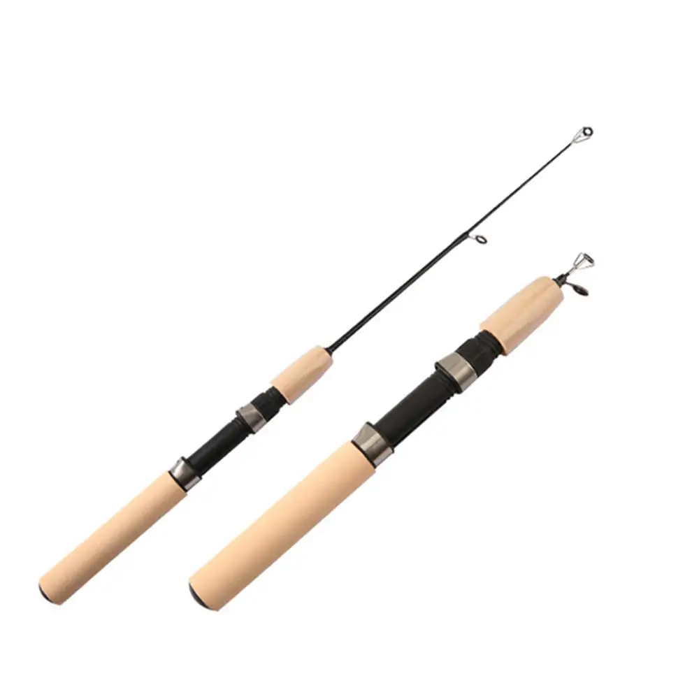

55/65/75cm Mini Telescopic Ice Fishing Rod Portable Carbon Fiber River Shrimp Carp Fishing Pole Winter Fishing Rod Tackle Pesca
