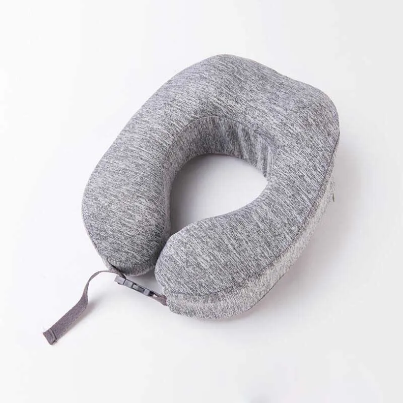 Light Grey C U-образная подушка для путешествий для спящего автомобиля, надувные подушки с эффектом памяти, поддержка шеи, подголовник, мягкая подушка - Цвет: Light Grey C