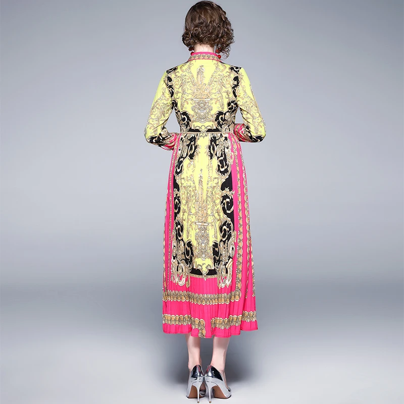 Возможно U розовое прямое платье-рубашка средней длины с отложным воротником и