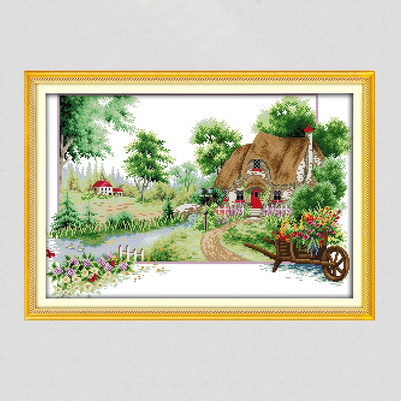 Набор для вышивки крестиком Joy Sunday весенний летний осенний и зимний всесезонный 11