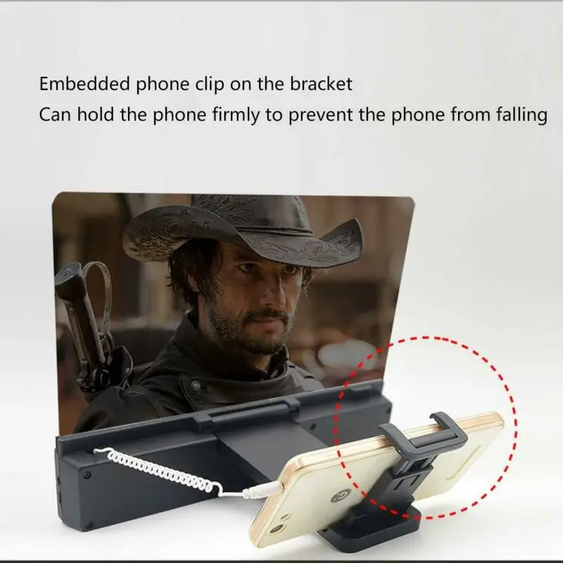 12 дюймовый мобильный увеличитель для экрана телефона 3D видео HD большой экран