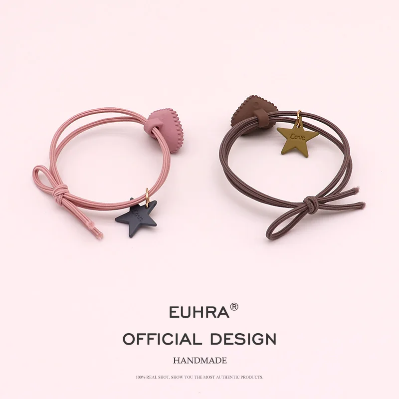 EUHRA 5 цветов ободок для волос с сердечками и звездочками эластичная повязка