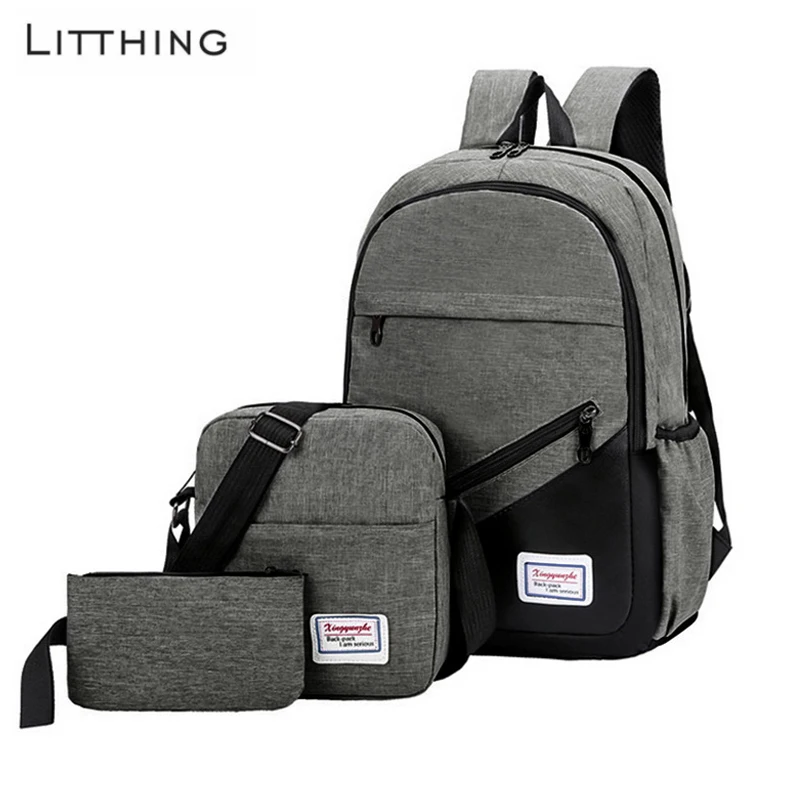 3 шт. рюкзак с защитой от кражи для мужчин и женщин|Мужские рюкзаки| |