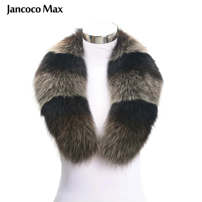 

Jancoco Max Новый Воротник с отделкой из натурального Лисьего меха Зимний Теплый женский модный стильный шарф 80 см S1618
