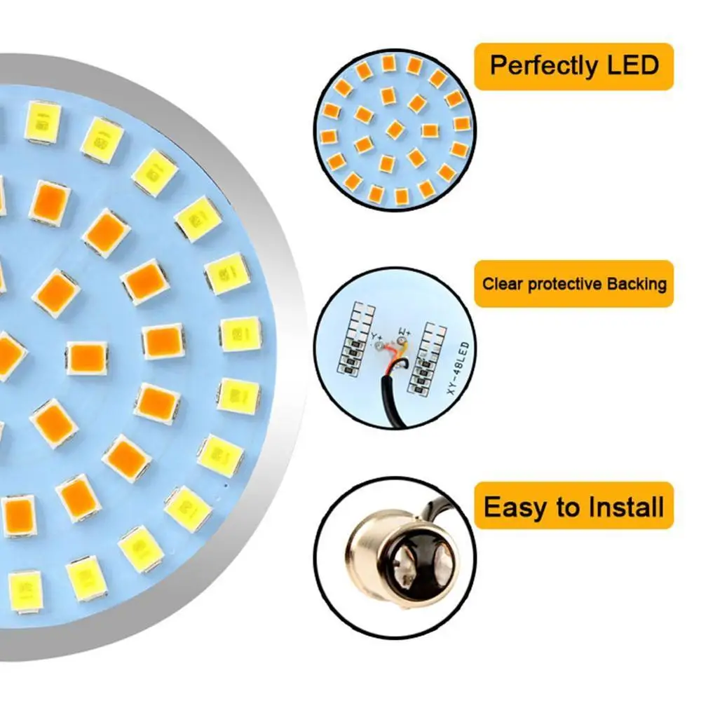 Световой сигнал поворота для мотоцикла янтарный светодиодный указатель с 1156