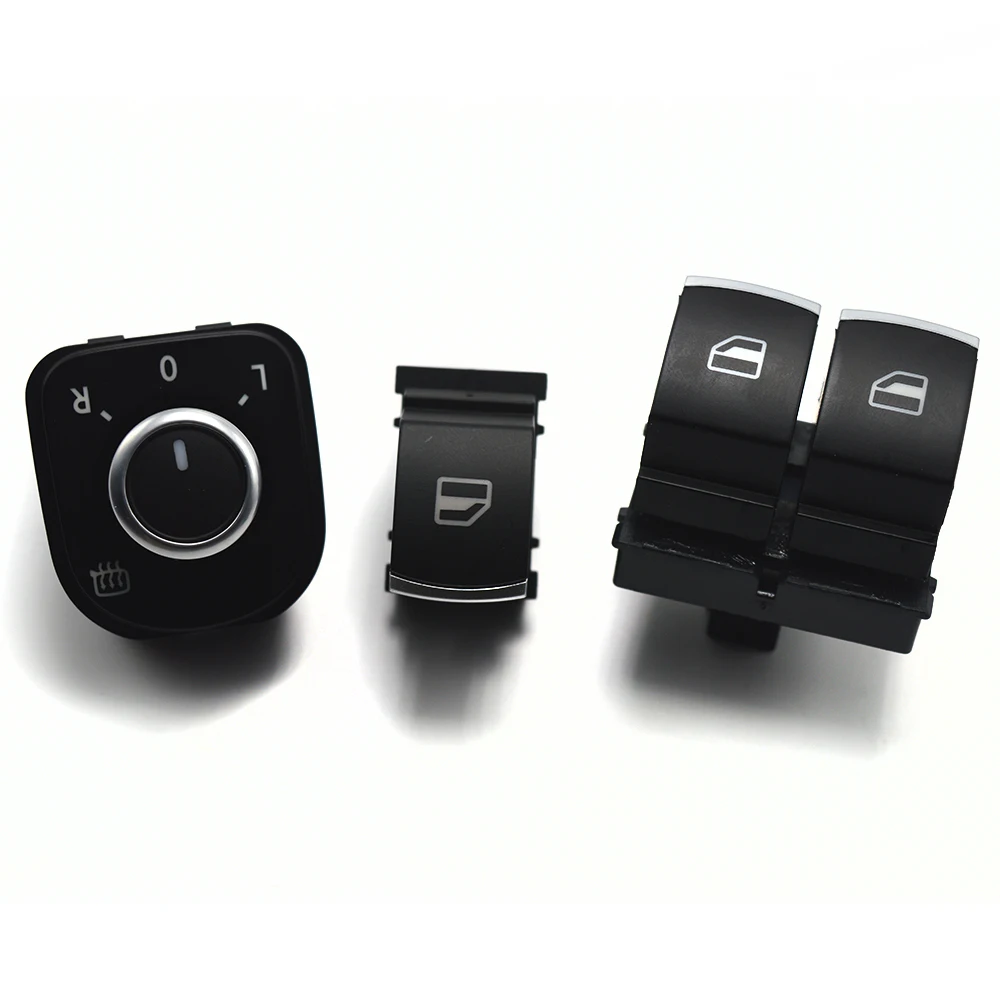 Кнопка зеркала хром для окон Volkswagen VW Passat B6 Eos Golf 5 6 GTI mk5 mk6 3 шт./набор + бесплатная доставка!