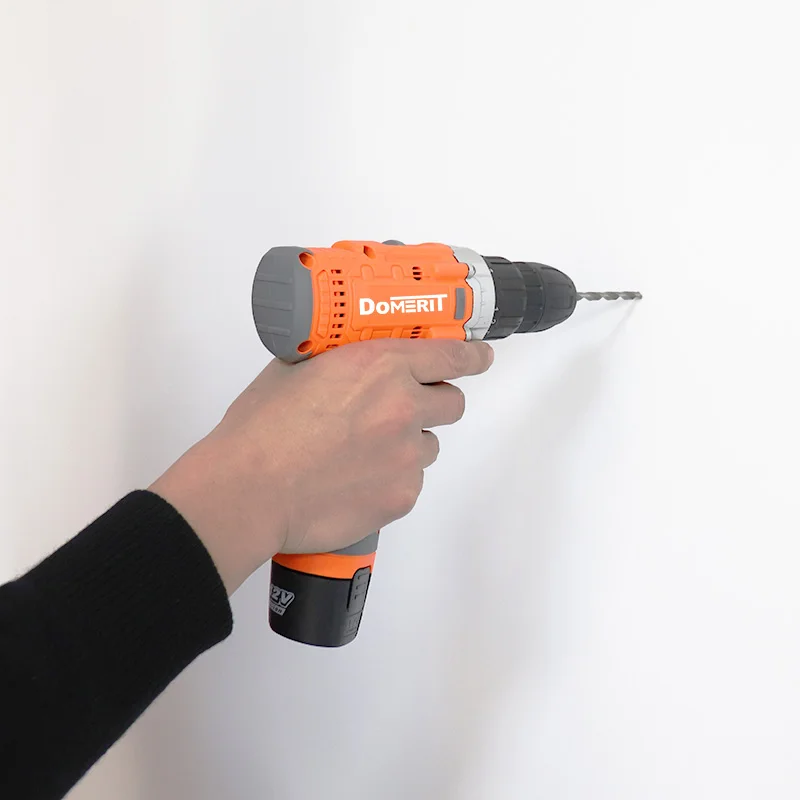 

DoMERIT 12V Electric Screwdriver Cordless Drill Home Mini Wireless Power Driver DC 1500MAh Lithium Battery Power Tools