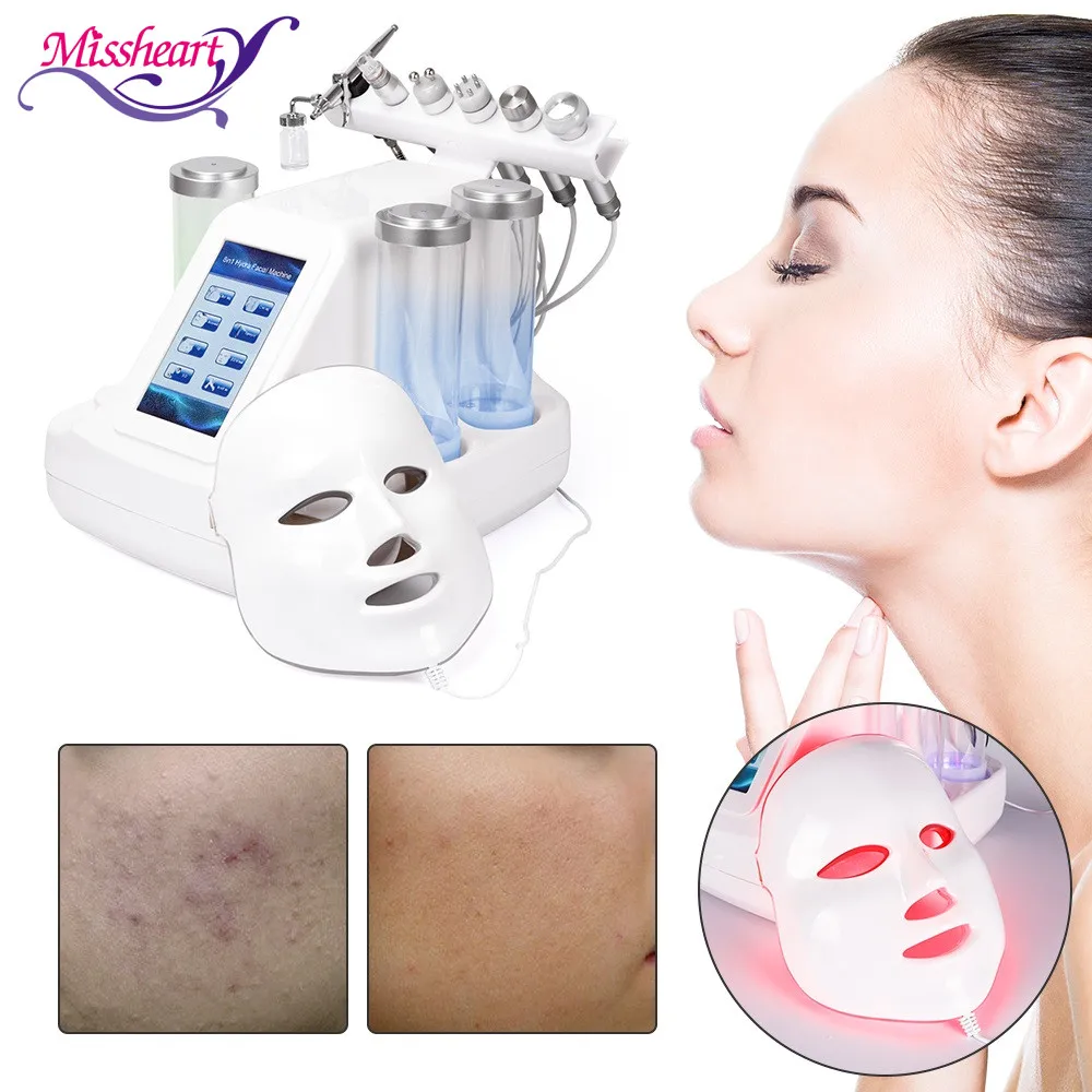 

7 in1 H2-O2 Hydro Dermabrasion RF Bio-lifting Spa Facial Pore Cleanere Skin Care Tools