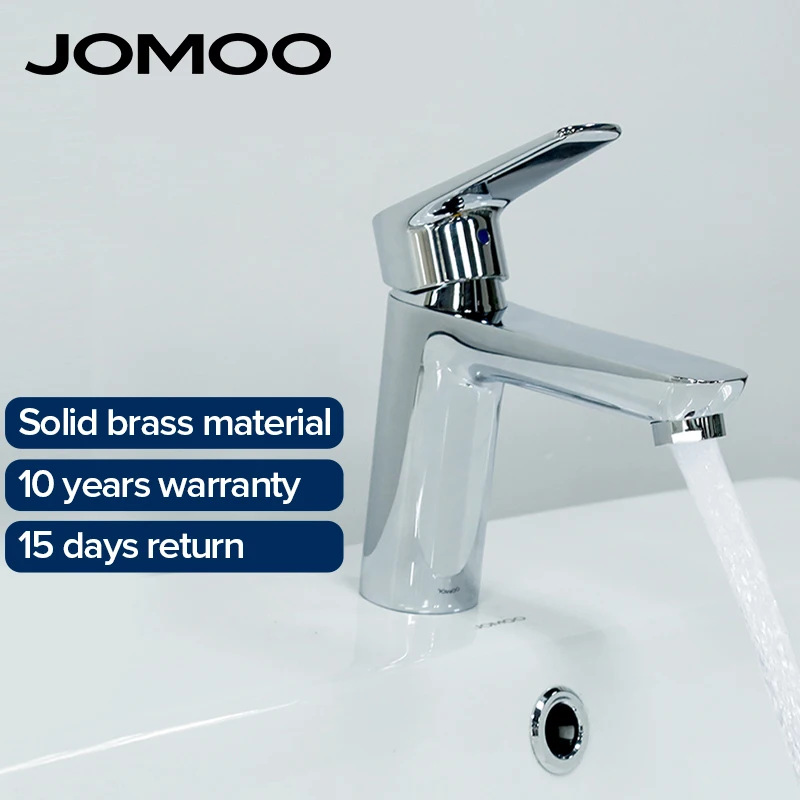 

JOMOO Bathroom Basin Faucet Mixer Tap Sink Faucet Single Hole Single Handle Bathroom Faucet Deck Mounted Lavatory Chrome Faucet