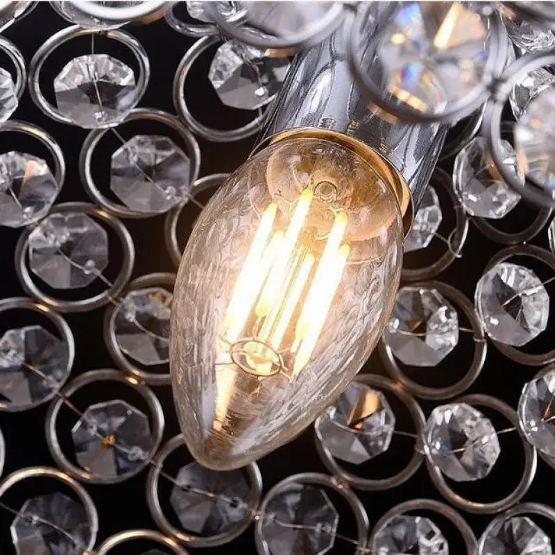 Светодиодная Подвесная лампа с железными кристаллами простой современный