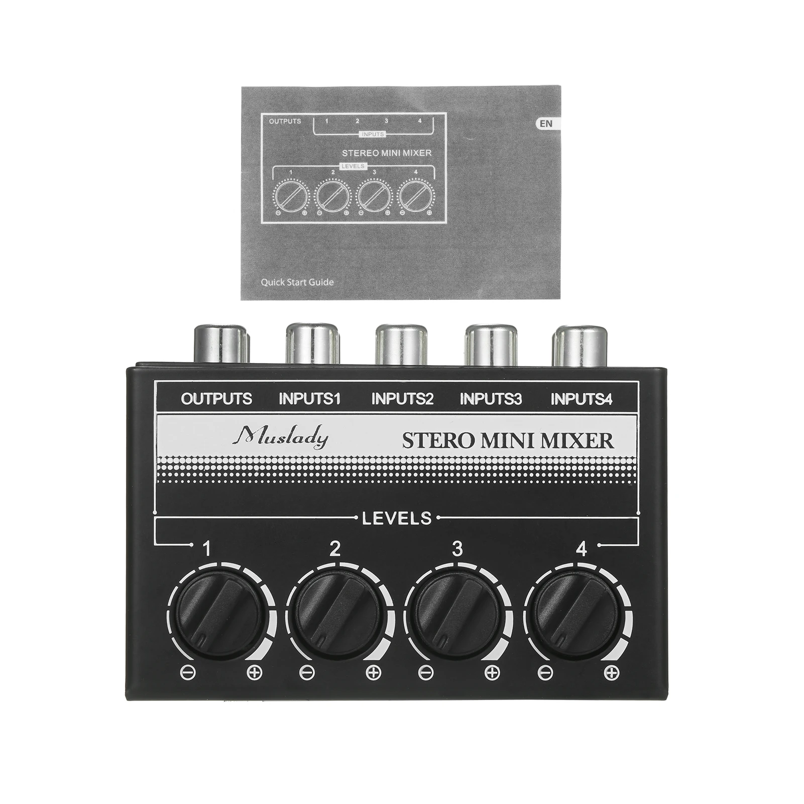 Muslady мини стерео 4-канальный пассивный микшер RCA портативный аудио 1 в 4 выход