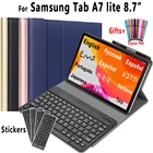 Чехол-клавиатура для Samsung Galaxy Tab A7 lite 8,7, Bluetooth, иврит, арабский, корейский, испанский, русский