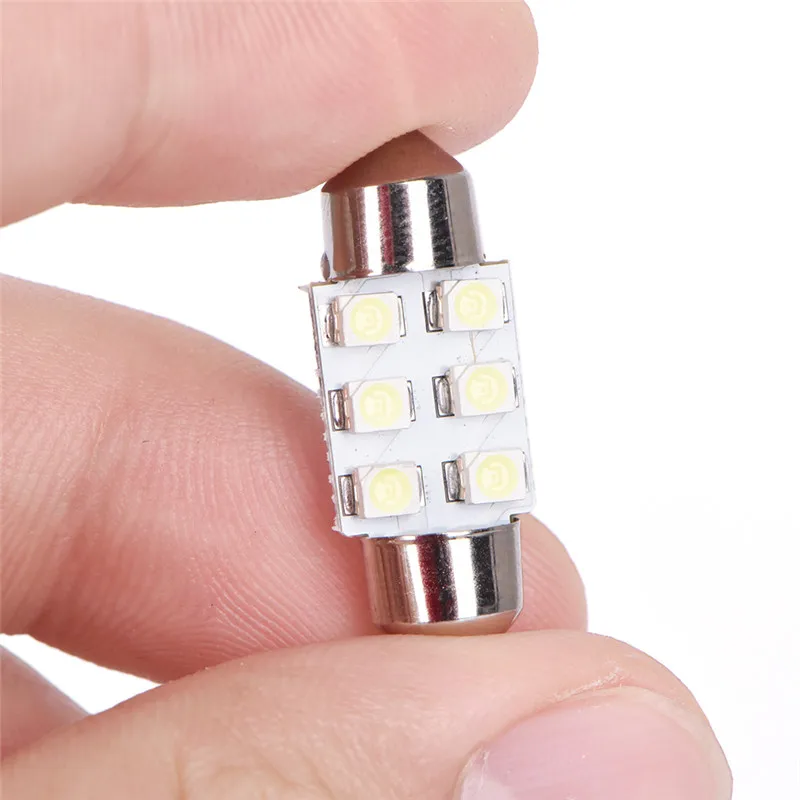 10 шт. DE3175 3022 31 мм 3528 6-SMD лампа белый гирлянда Купол Карта Интерьер светодиодный