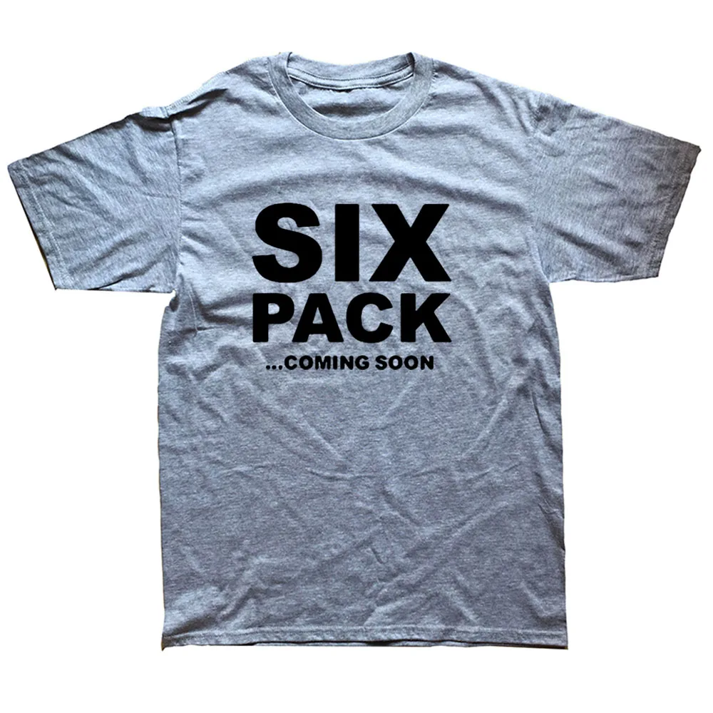 

Funny Summer New Six Pack Coming Soon T-shirt Mens Short Sleeves Hip Hop Printed T Shirts Plus Size Top Tees Streetwear