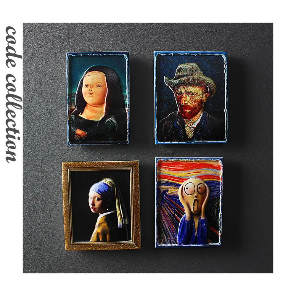 Новые Мультяшные полимерные броши заколки милые для лацканов значки Ван Гога