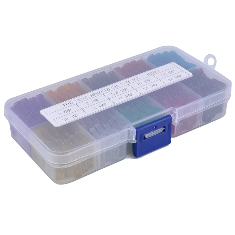 100Pcs Blade Fuse Box Auto for Motorcycle Truck Car Boat 3A 5A 7.5 10A 15A 20A 25A 30A 35A 40A | Автомобили и мотоциклы