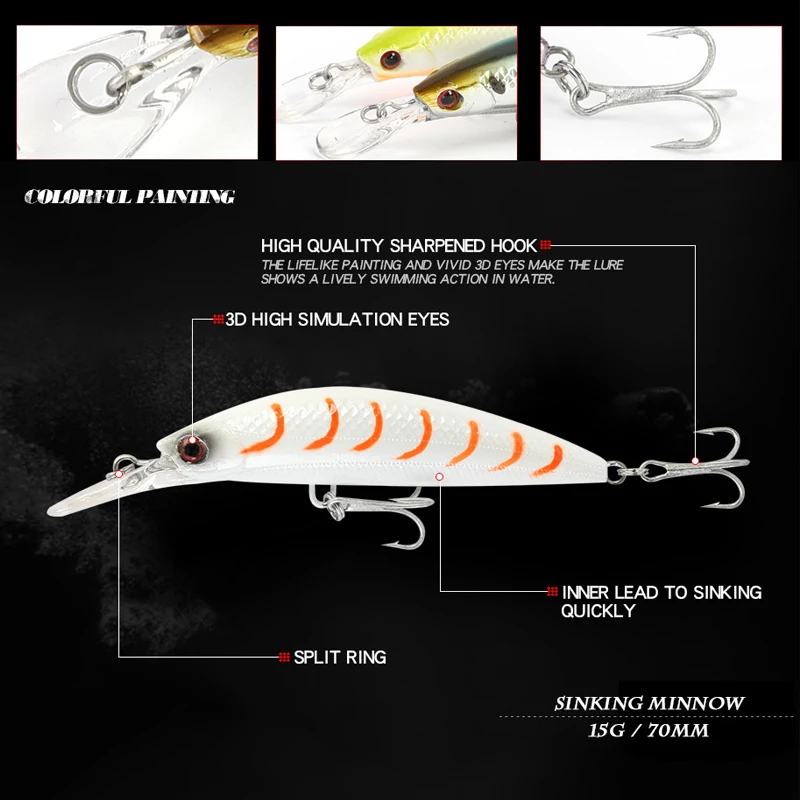 Воблер Crankbait Crankbaits Dancing Minnow рыболовная приманка Se Uelos De Pesca Рыболовная Приманка