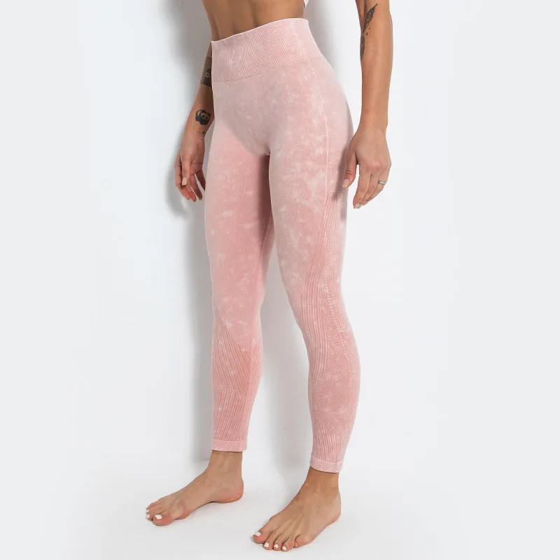 

Tie Dye High Waist Seamless Sport Pants for Women Breathable Workout Gym Running Tights Women High Elastic Yoga Pants Female