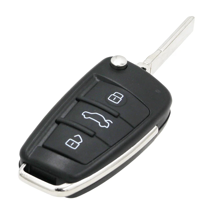 Складной чехол книжка с 3 кнопками для дистанционного ключа умный необработанным