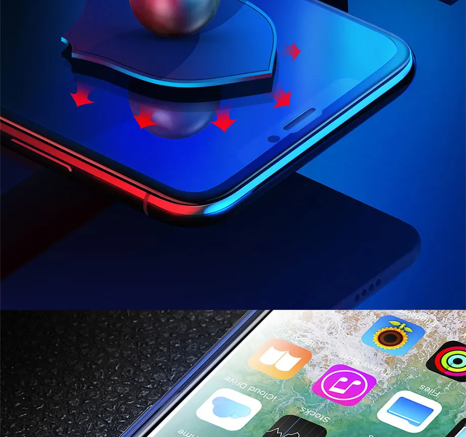 500D полное покрытие защитное стекло для iPhone 11 Pro XS Max X XR Защита экрана для iPhone 7 6 8 Plus 5 6s закаленное стекло