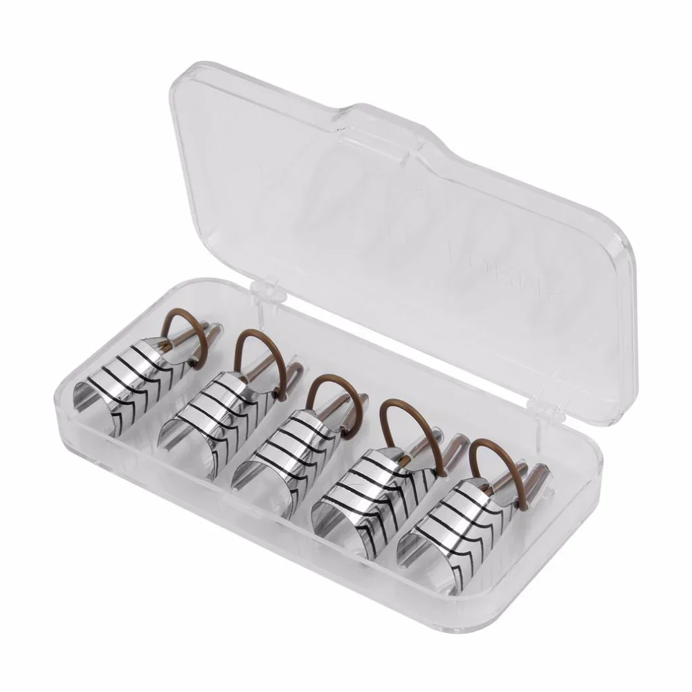 5 шт. многоразовые алюминиевые направляющие формы для ухода за ногтями|Форма