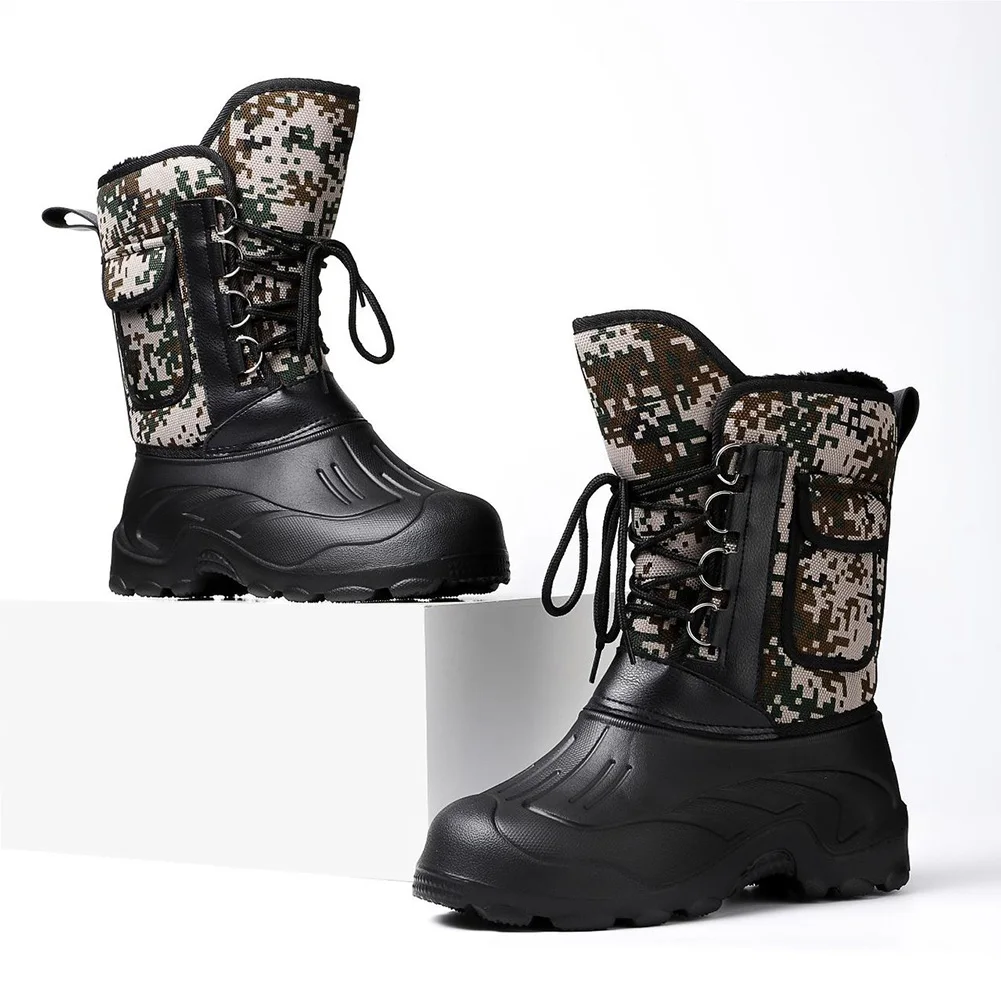 Мужские зимние ботинки для снега водонепроницаемая изолированная походная