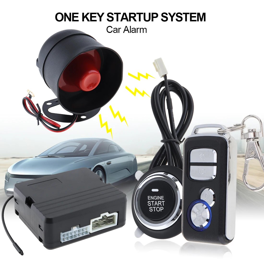 Универсальная автомобильная сигнализация 12 В 433 МГц система запуска двигателя с