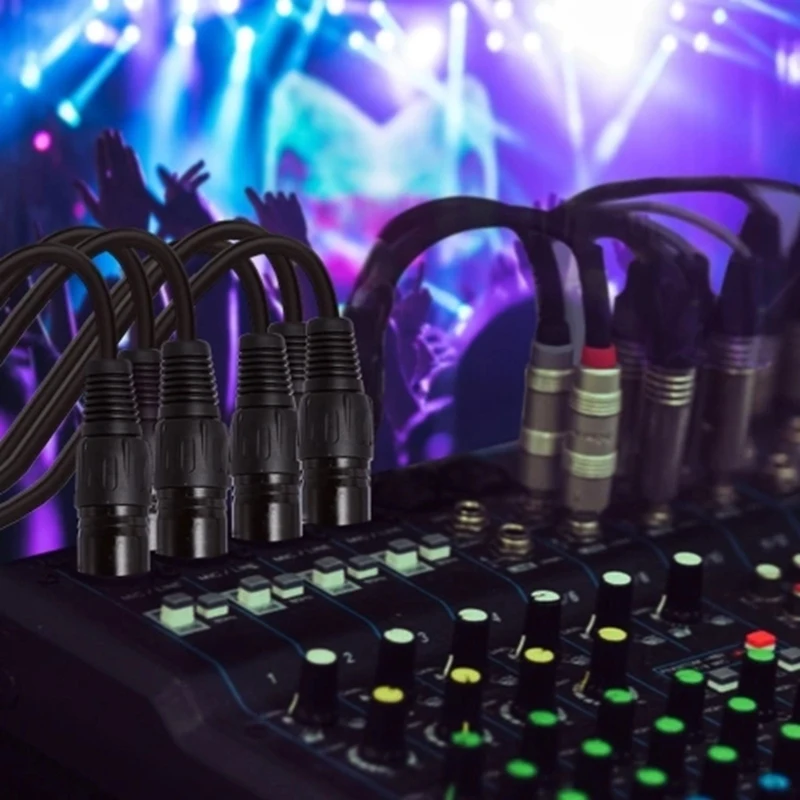 8 шт. В комплекте 2 м/6.6Ft XLR кабель DMX сценический светильник 3 Pin зарядный с разъемом папа гнездовой разъем