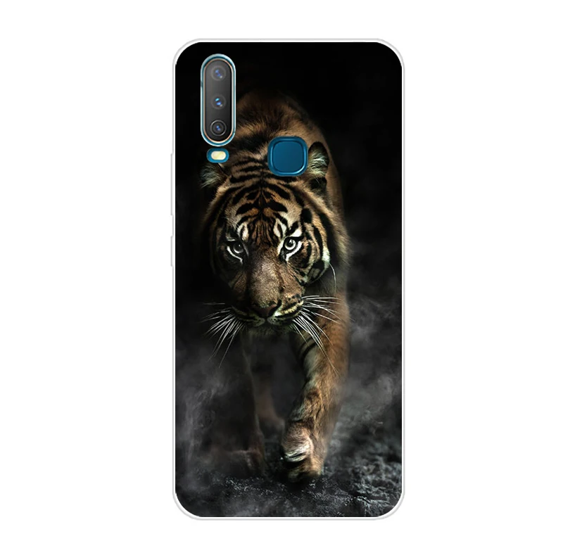 Черный зеленый 6,35 ''для Vivo Y17 Y15 Y 12 y 3 чехол мягкий TPU телефон крышка для Vivo Y 17 Y 15 Y 12 y 3 задняя крышка чехол силиконовый Coque Cool Funda - Цвет: Черный зеленый