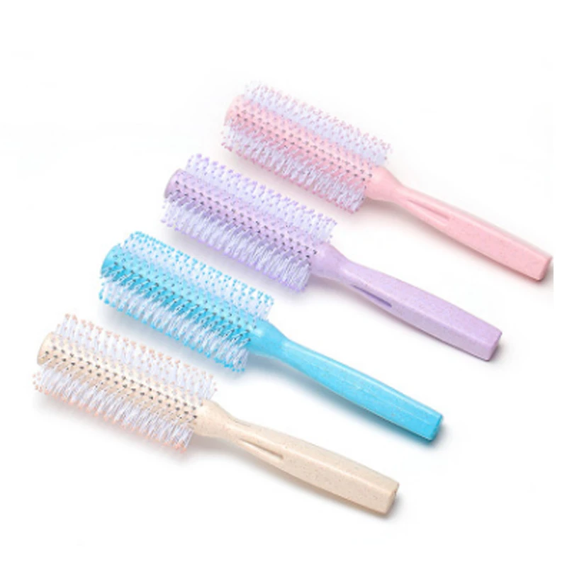 Круглая расческа для волос пластиковая прическа волнистые кудрявые уход