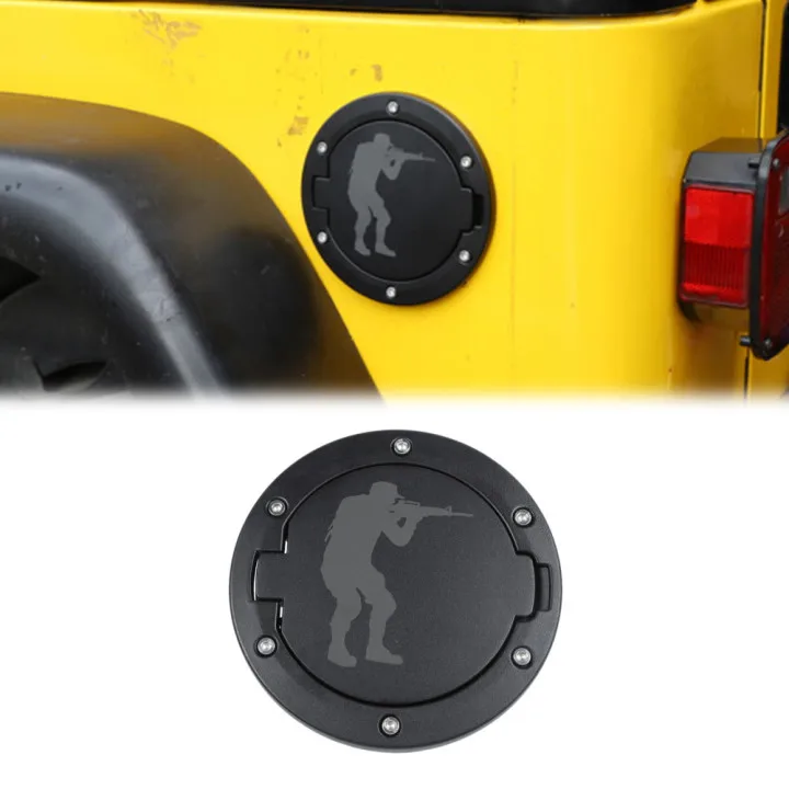 

Fuel Tank Cover for Jeep Wrangler TJ 1997-2006 Oil Cap Decoration Covers ABS Aluminum Alloy Car Modified Accessories