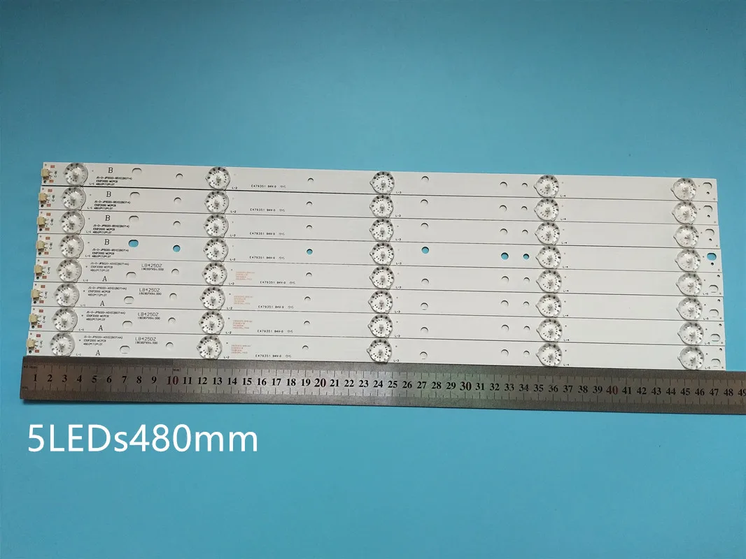 

4A+4B/LOT LED Backlight strip 5 Lamp For PHILIPS 50" TV D50-F2000 JS-D-JP5020-A51EC JS-D-JP5020-B51EC E50F2000 MCPCB