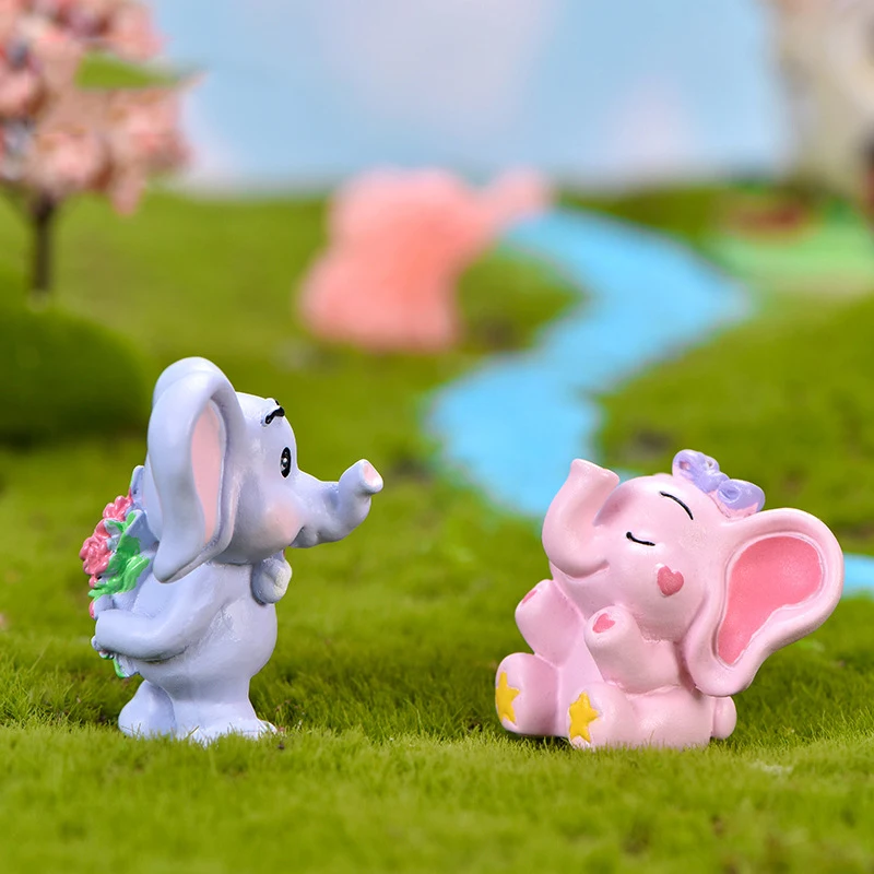 2020 Сказочный домик для сада миниатюрная пара слон стол офисное Украшение