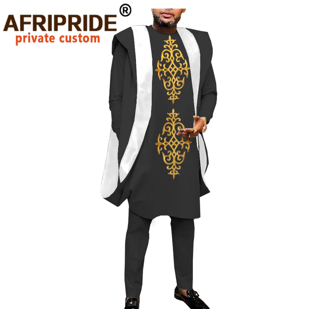 Африканская одежда для мужчин Дашики с вышивкой Agbada Женская наряды Пальто